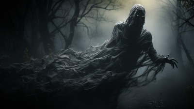 Fantasy Forest Ghost Smoke HD Wallpaper