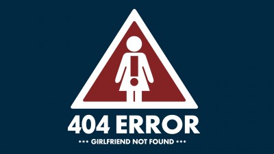 Girl 404 Error Sign
