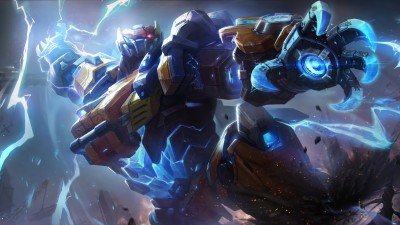 Volibear League Of Legends Robot Attack HD Wallpaper
