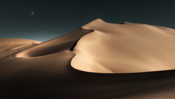 Desert Sand Moon Night Wallpaper