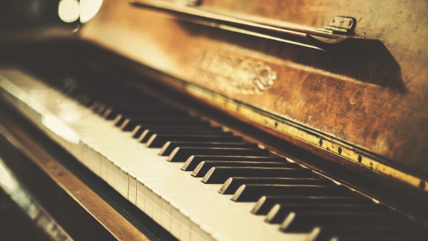 Old Piano Keys Photo Wallpaper