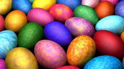 Colored Easter Eggs HD Wallpaper