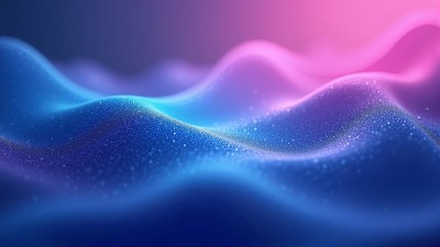 Gradient Blue Pink Waves Ai HD Wallpaper