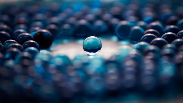 Abstract Marbles Blue Glass Balls Wallpaper