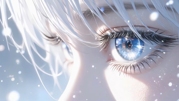 Anime Galaxy Blue Eyes Wallpaper