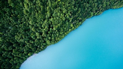 Switzerland Forest Blue Sea Aerial HD Wallpaper