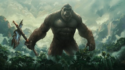 Fantasy King Kong Axe Art HD Wallpaper
