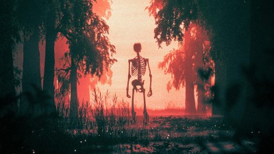 Forest Light Skeleton Art HD Wallpaper