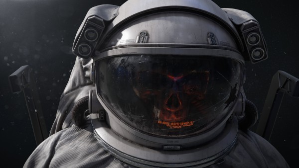 Astronaut Skull Deep Space Wallpaper