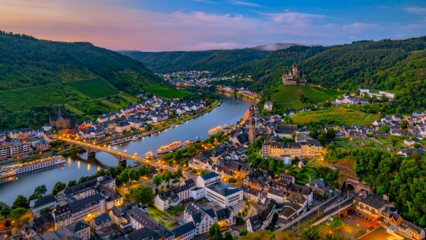 Germany Moselle River Valley Lights Wallpaper