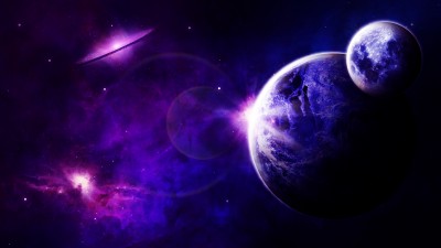 Dual Planet Galaxy Digital Art HD Wallpaper