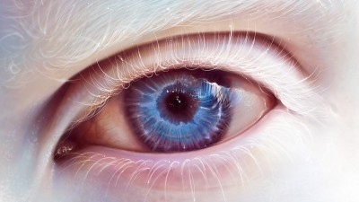Albino Blue Eye Art