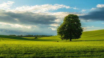 Stormy Spring Nature Landscape Tree HD Wallpaper