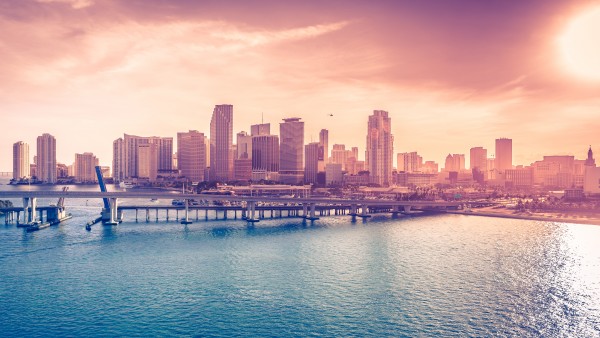 Florida Usa Miami Downtown Wallpaper