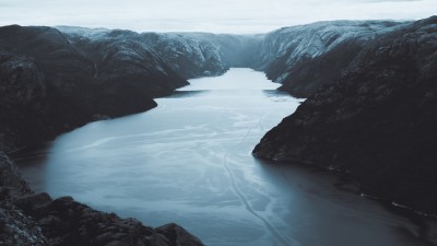 Norway Mountains River Landscape HD Wallpaper