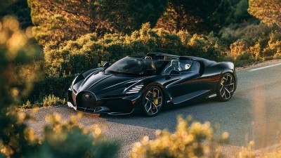 Black Bugatti W16 Mistral HD Wallpaper