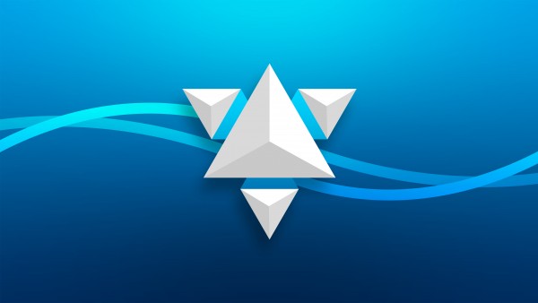 Blue 3D Triangle Abstract Wallpaper