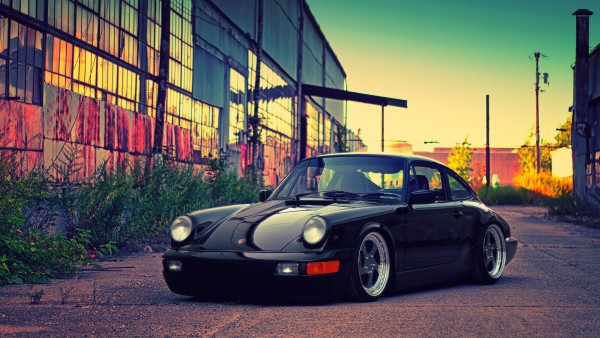 Porsche 993 Carrera Black Wallpaper