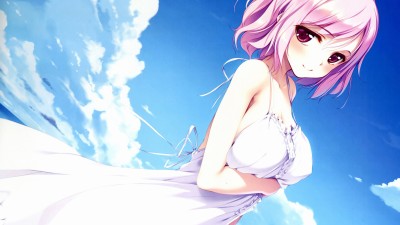 Anime Girl Dress Pink Hair