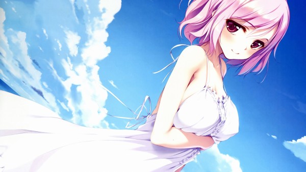 Anime Girl Dress Pink Hair Wallpaper