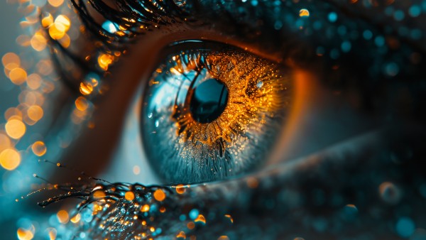 Close Up Eye Golden Iris Wallpaper