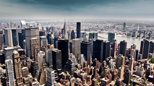 New York City Aerial Skyline Wallpaper