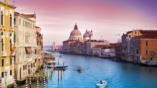 Grand Canal Italy Venice Boat Wallpaper