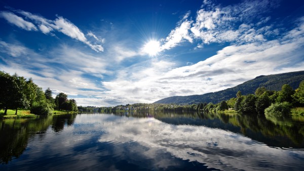 Norway Nature Lake Sky Reflection Wallpaper
