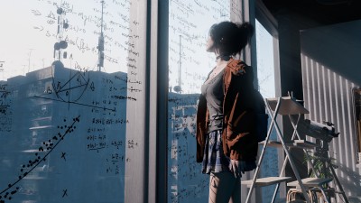 Girl Window Math Equation Art HD Wallpaper
