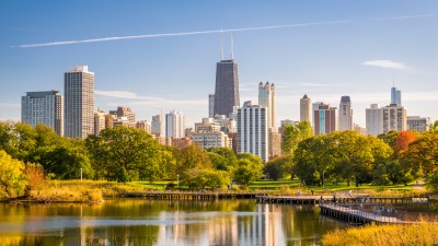 Lincoln Park Chicago Buildings Trees HD Wallpaper