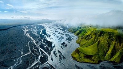 Mýrdalssandur Iceland Mountains Nature HD Wallpaper