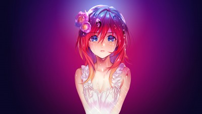 Beautiful Anime Girl Raindrops