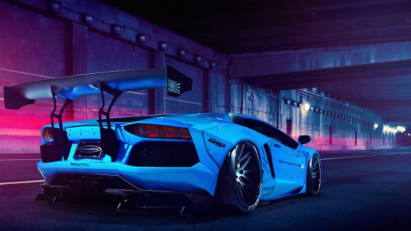 Blue Lamborghini Aventador LP700 4 Wallpaper