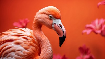 Ai Made Flamingo Bird Illustration HD Wallpaper