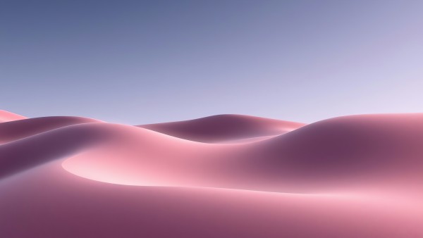 Aesthetic Pastel Pink Dunes Desert Wallpaper