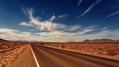 Nevada Road Landscape Clouds HD Wallpaper