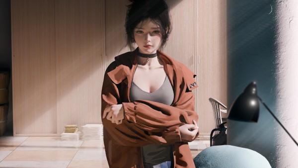 Women Standing Green Eyes Light Wallpaper