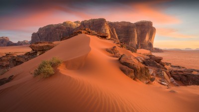 Wadi Rum Desert Sandstone Jordan HD Wallpaper