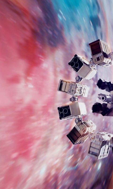 Download Interstellar Endurance Spaceship Wallpaper in 480x800 Resolution