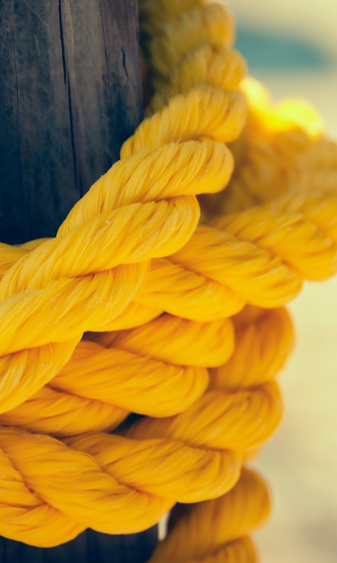 Download Yellow Rope Wallpaper in 480x800 Resolution