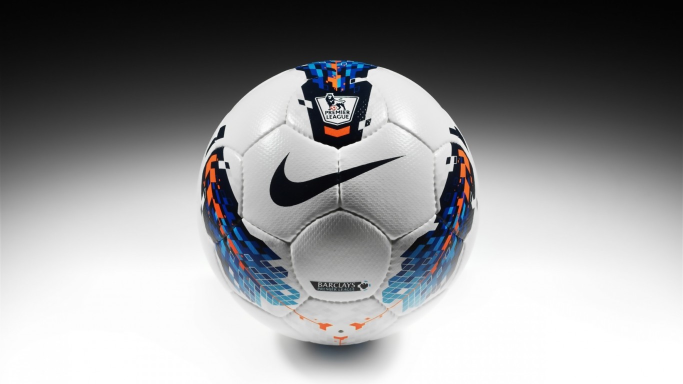 Download Nike Premier League Soccer Ball Wallpaper in 1366x768 Resolution