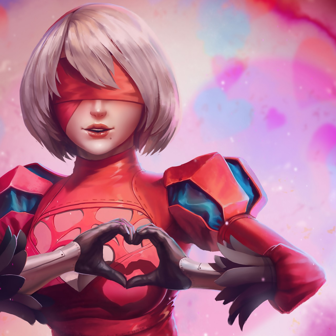 Download Nier Automata Video Game Art Wallpaper in 1280x1280 Resolution