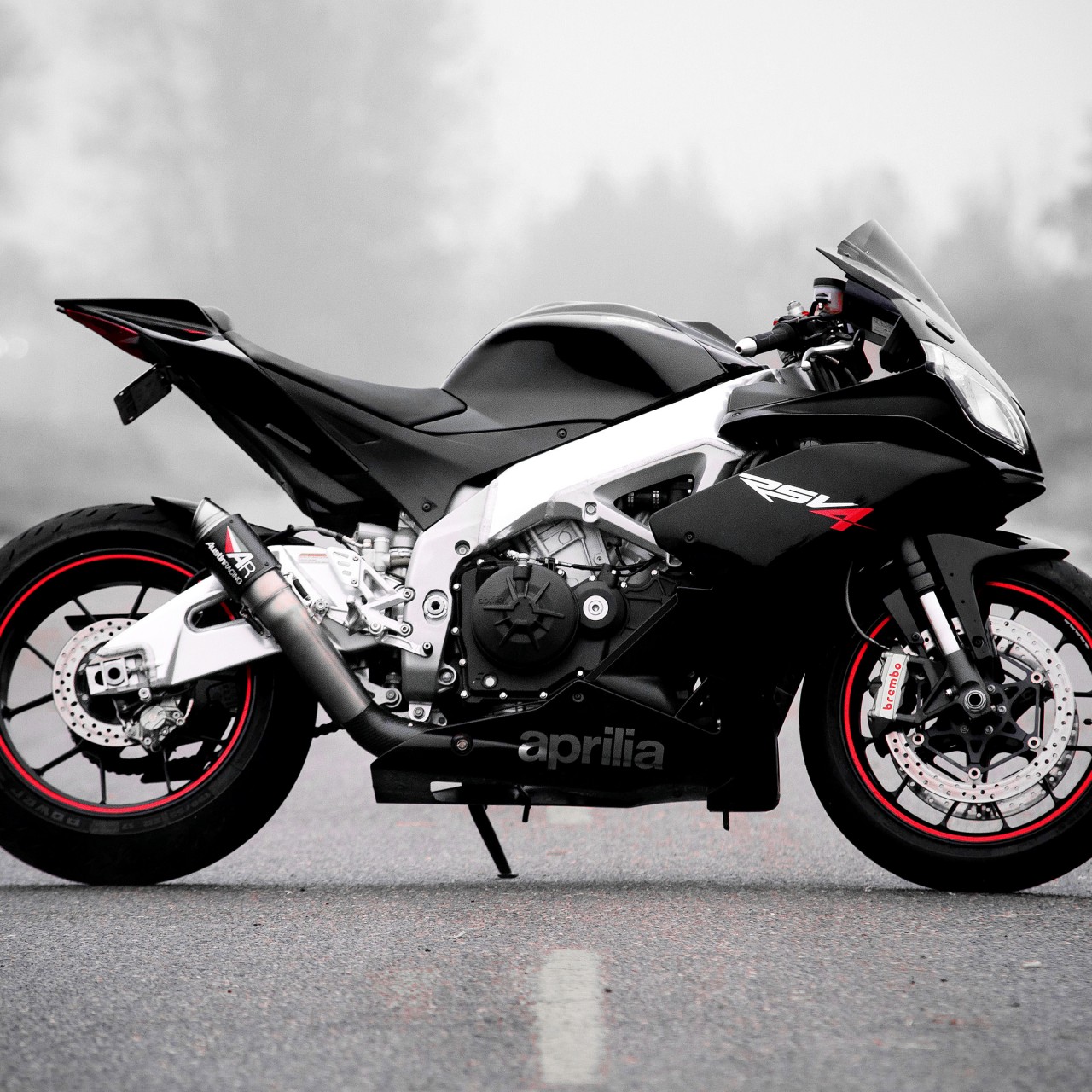 Download Aprilia Rsv4 Red Black Wallpaper in 1280x1280 Resolution