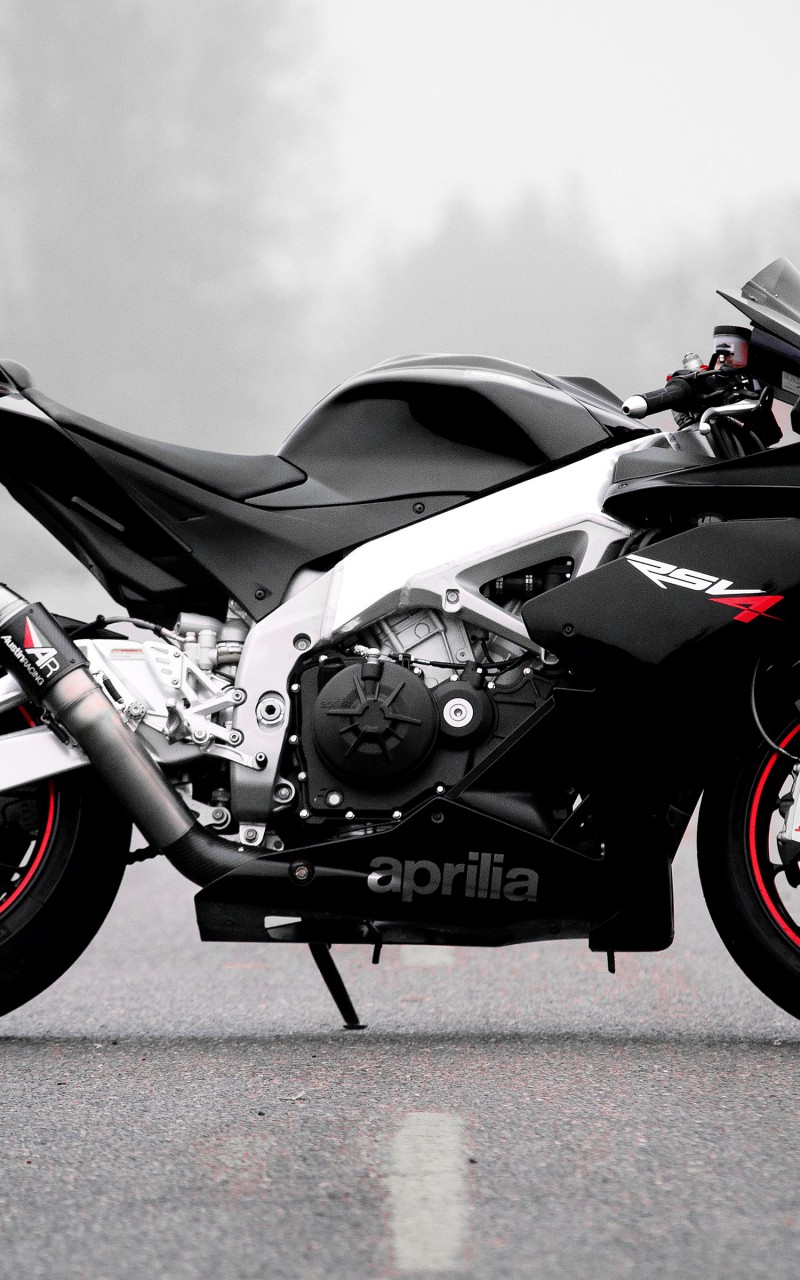 Download Aprilia Rsv4 Red Black Wallpaper in 800x1280 Resolution