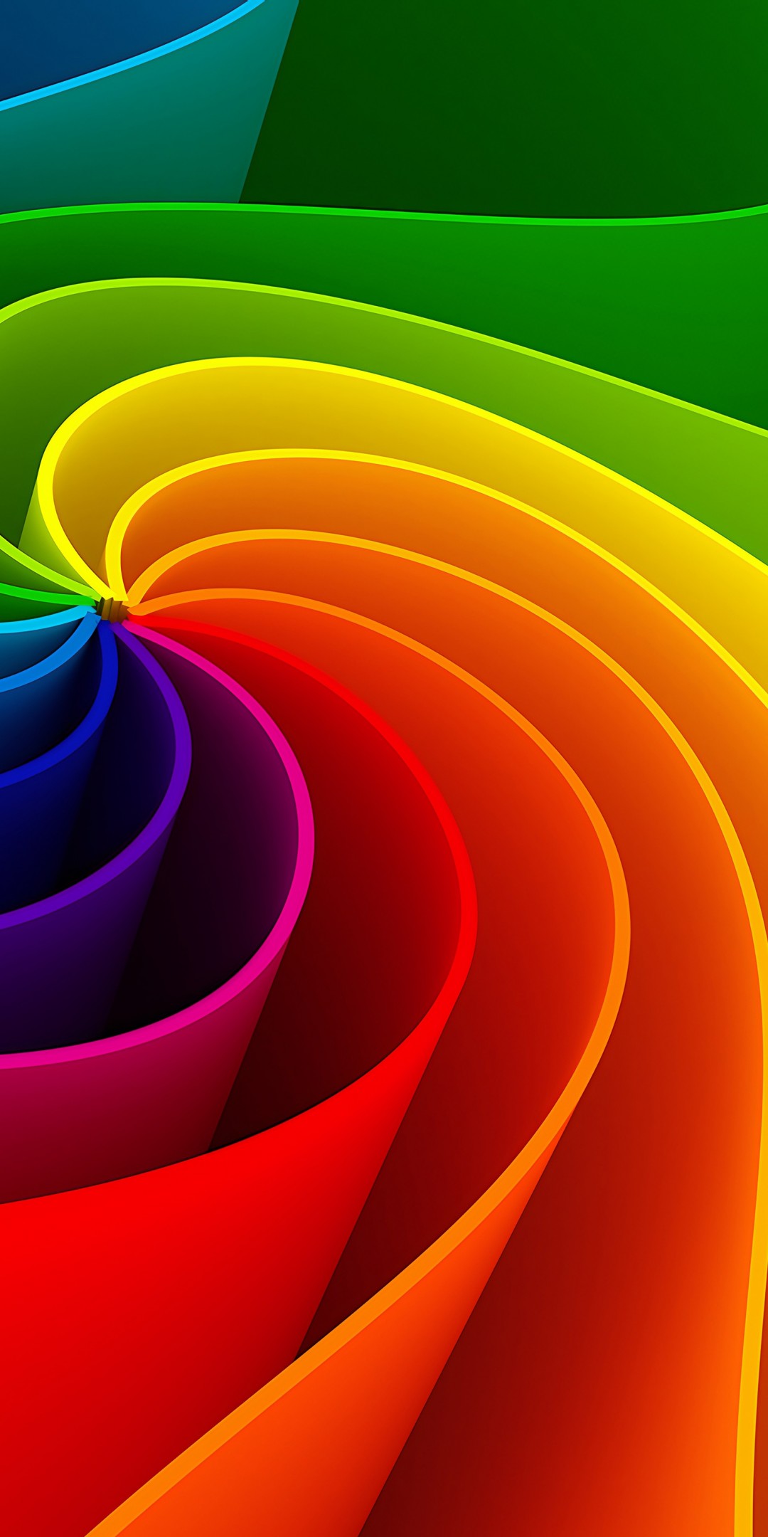 Download Colorful Swirl Abstract Wallpaper in 1080x2160 Resolution