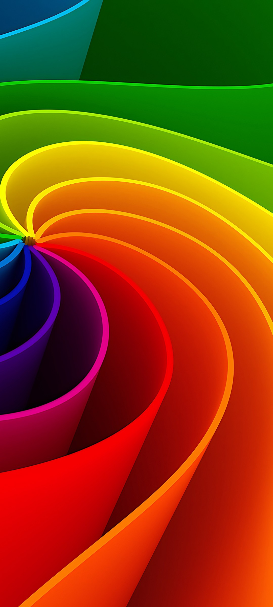 Download Colorful Swirl Abstract Wallpaper in 1080x2400 Resolution