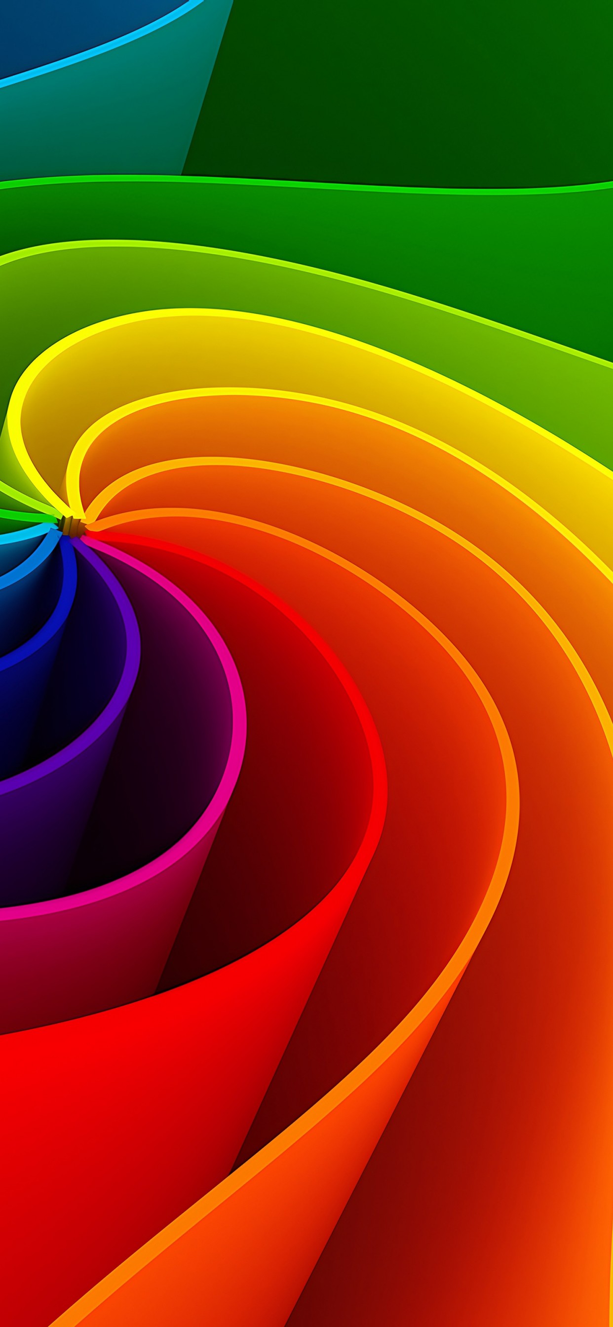 Download Colorful Swirl Abstract Wallpaper in 1242x2688 Resolution