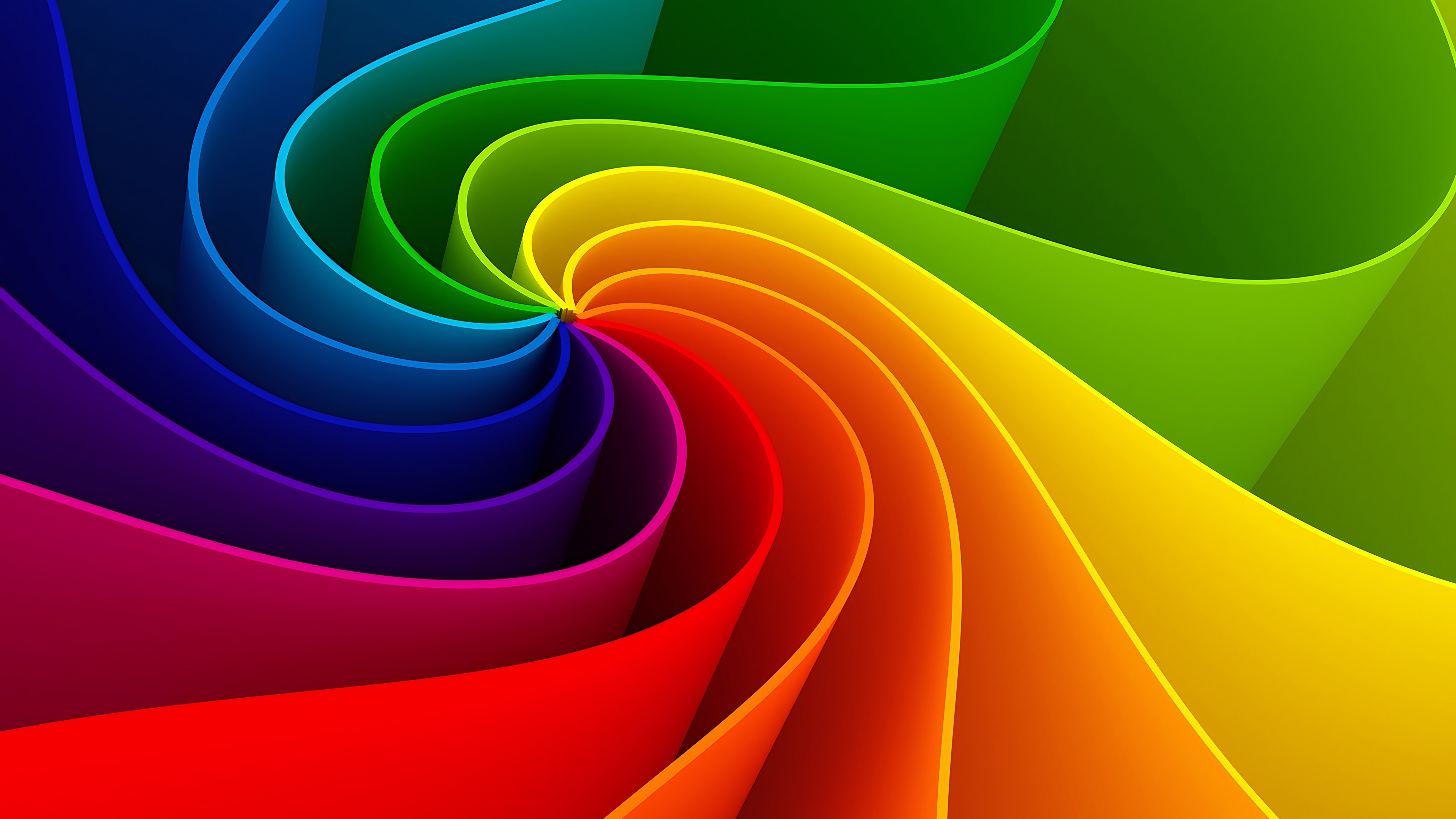 Download Colorful Swirl Abstract Wallpaper in 3840x2160 Resolution