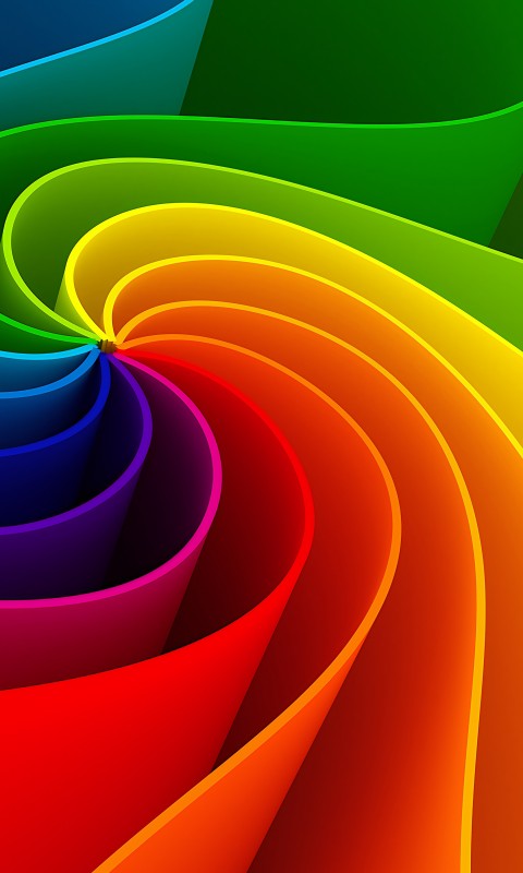 Download Colorful Swirl Abstract Wallpaper in 480x800 Resolution