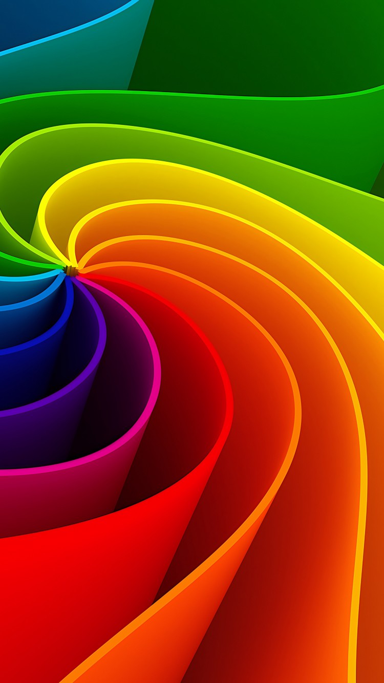 Download Colorful Swirl Abstract Wallpaper in 750x1334 Resolution